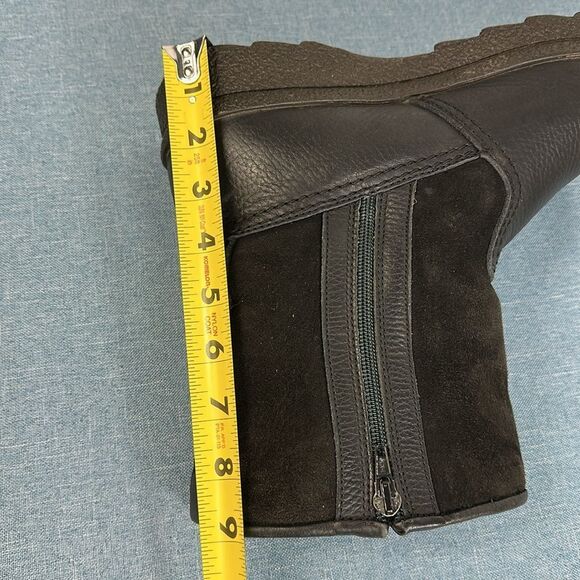 Tecnica Black Comfort Winter Leather Suede Zip Up Boots Size 11 - Picture 7 of 9